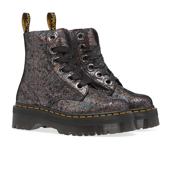 Dr. Martens Women's Molly Platform Retro Quad Gunmetal US 8 - Picture 11 of 11